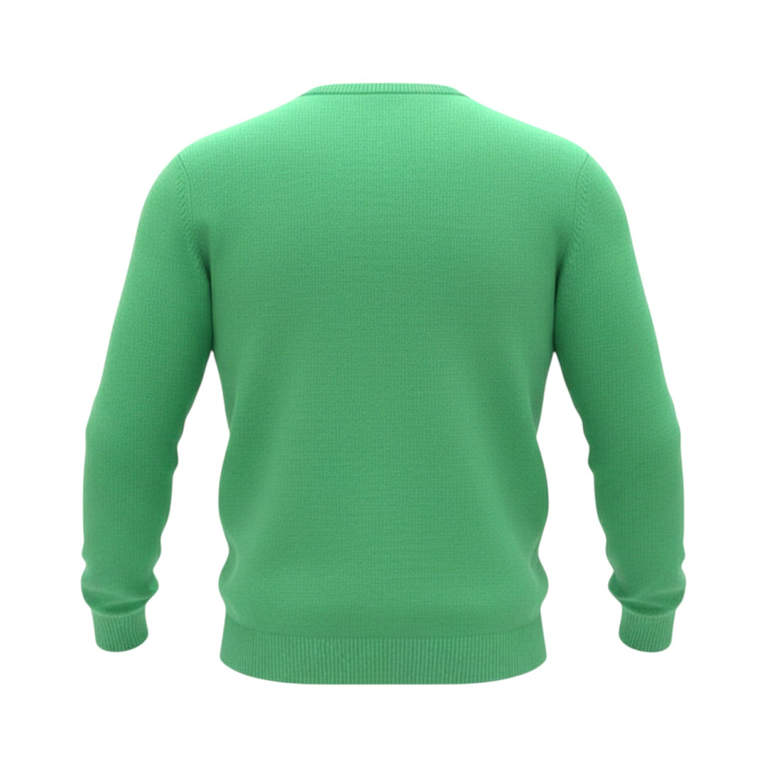 Cuello alto mixto de cachemira verde