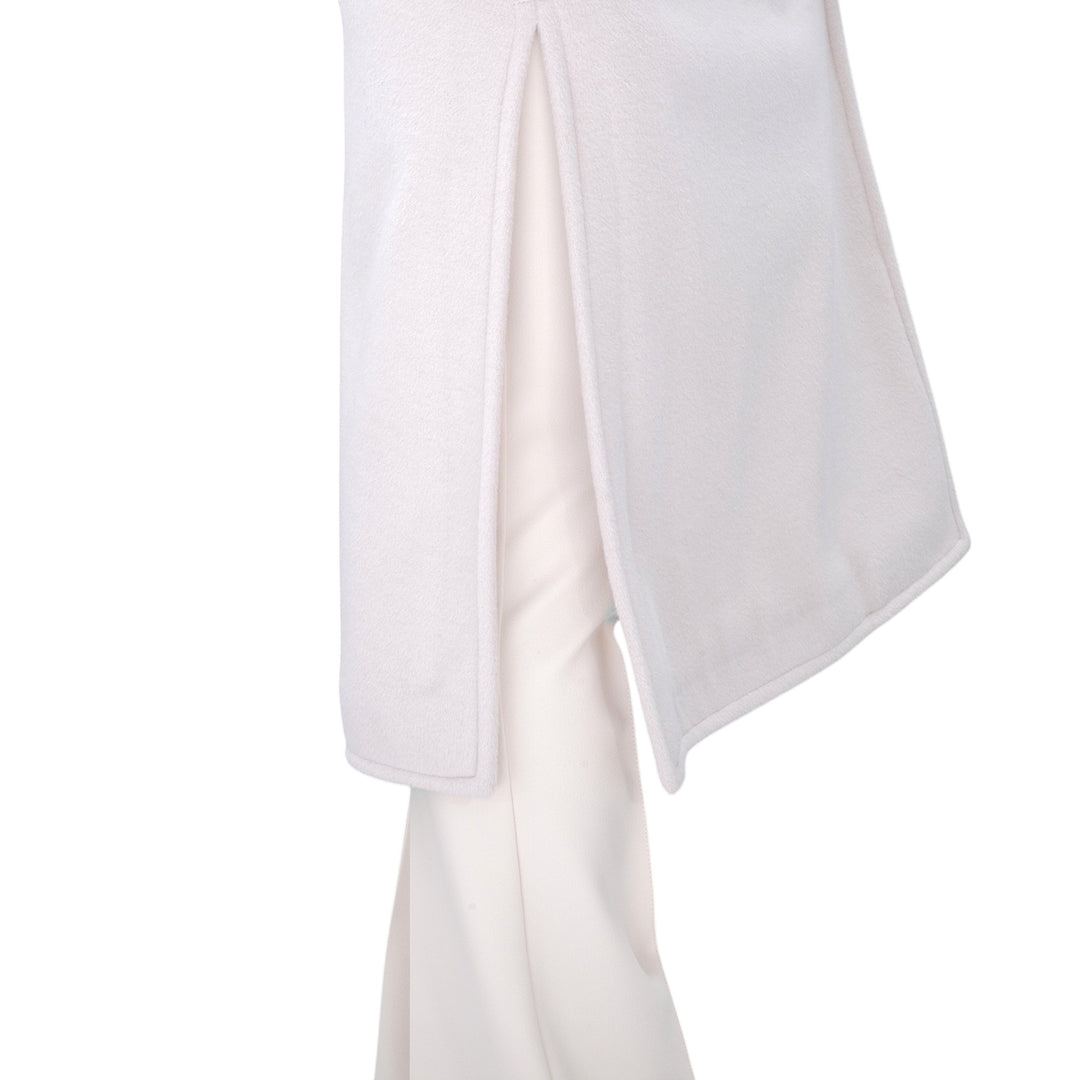 Abrigo blanco oversize de doble botonadura