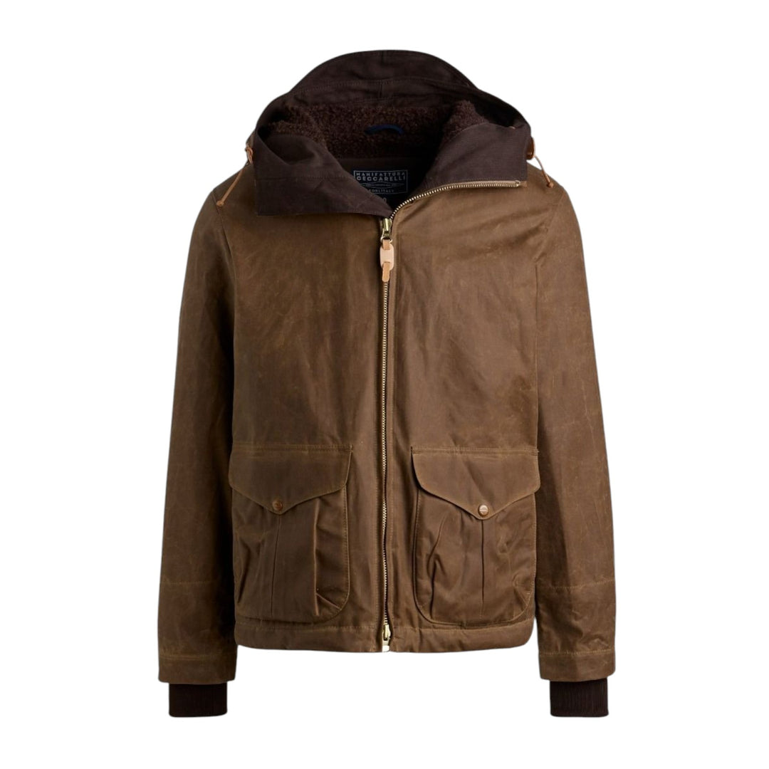 Manufactura Ceccarelli Blazer Abrigo marrón Chaqueta 7066 WX Darktan