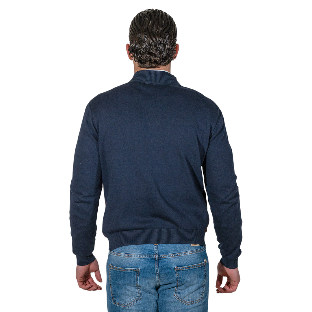 CHAQUETA DE ante/JERSEY MORO/AZUL