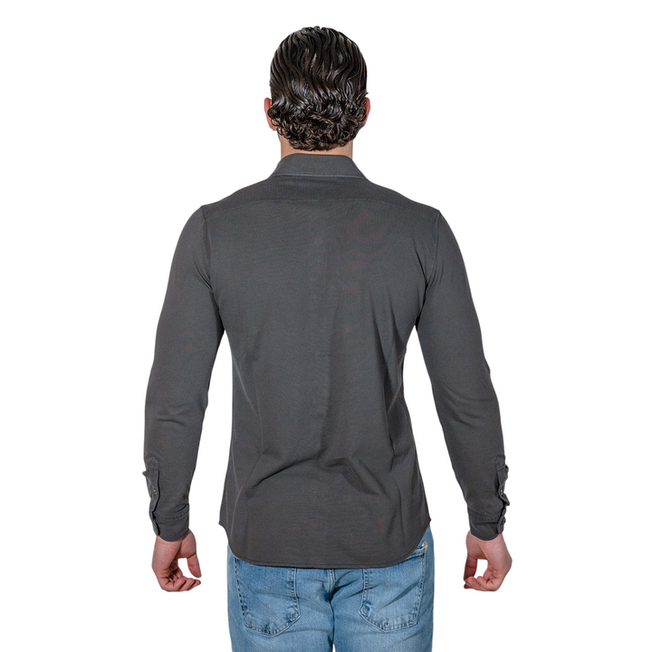 CAMISA PIQUÉ Marrón