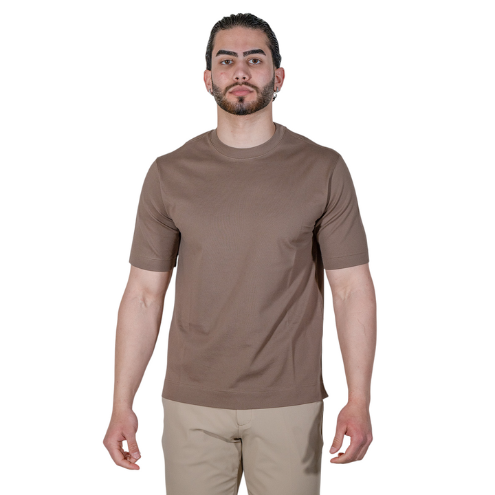 CAMISETA PIQUÉ Marrón