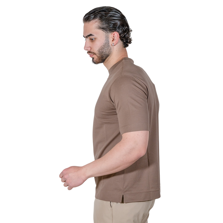 CAMISETA PIQUÉ Marrón