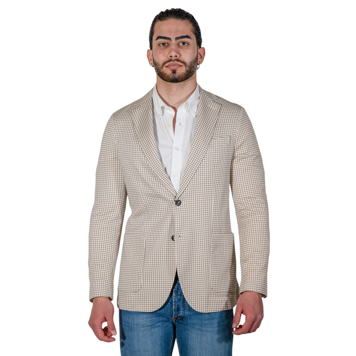 CHAQUETA PIED DE POULE Beige