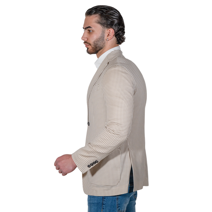CHAQUETA PIED DE POULE Beige