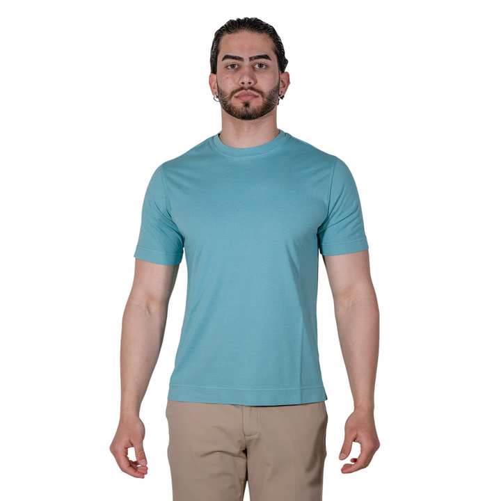 CAMISETA DE JERSEY AZUL CIELO