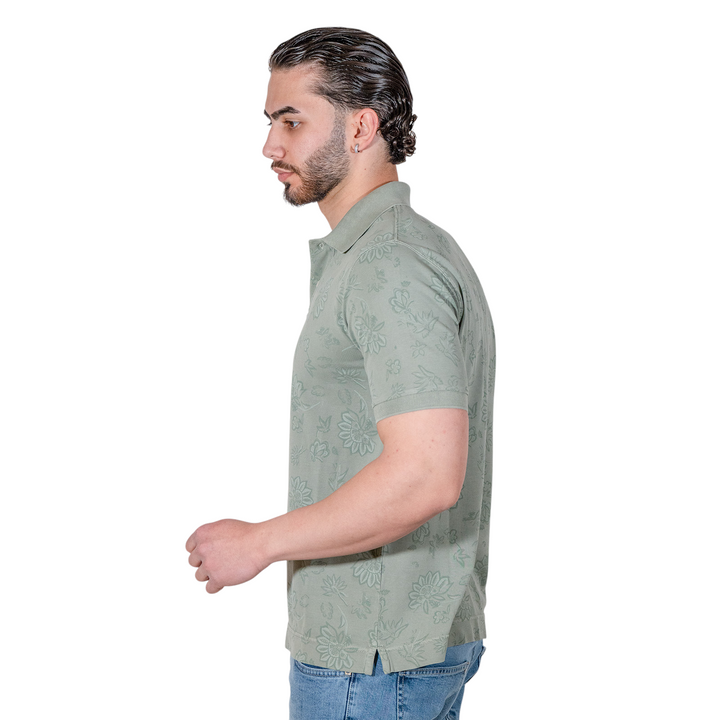 POLO PIQUET FLOR Verde