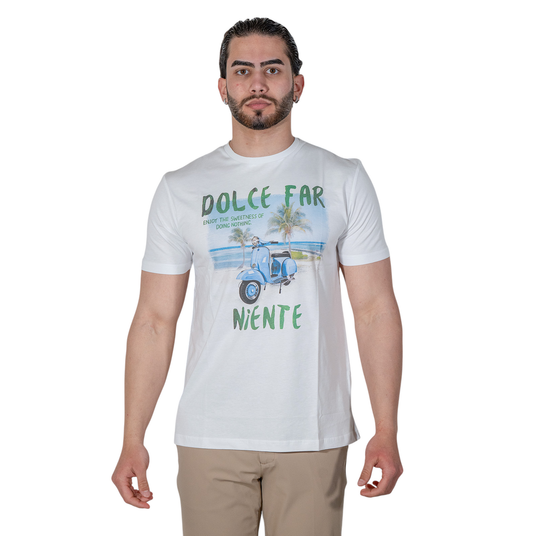 CAMISETA IMPRESA DOLCE FAR NIENTE BLANCA