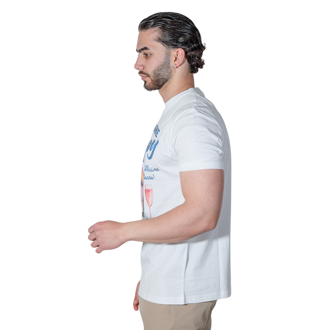 CAMISETA ESTAMPADA CHAMPAGNE BLANCO