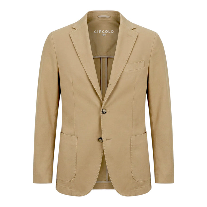 Blazer Premium Piqué en Algodón Beige