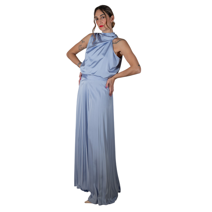 PANTALÓN PLISSE' AZUL AVIACIÓN