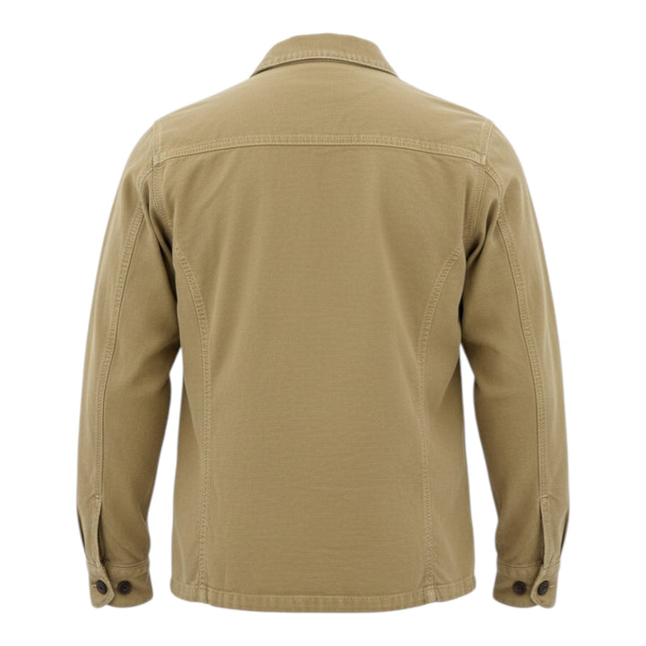 Camisa Over Manga Larga Acadia Mezcla de Lino Moka