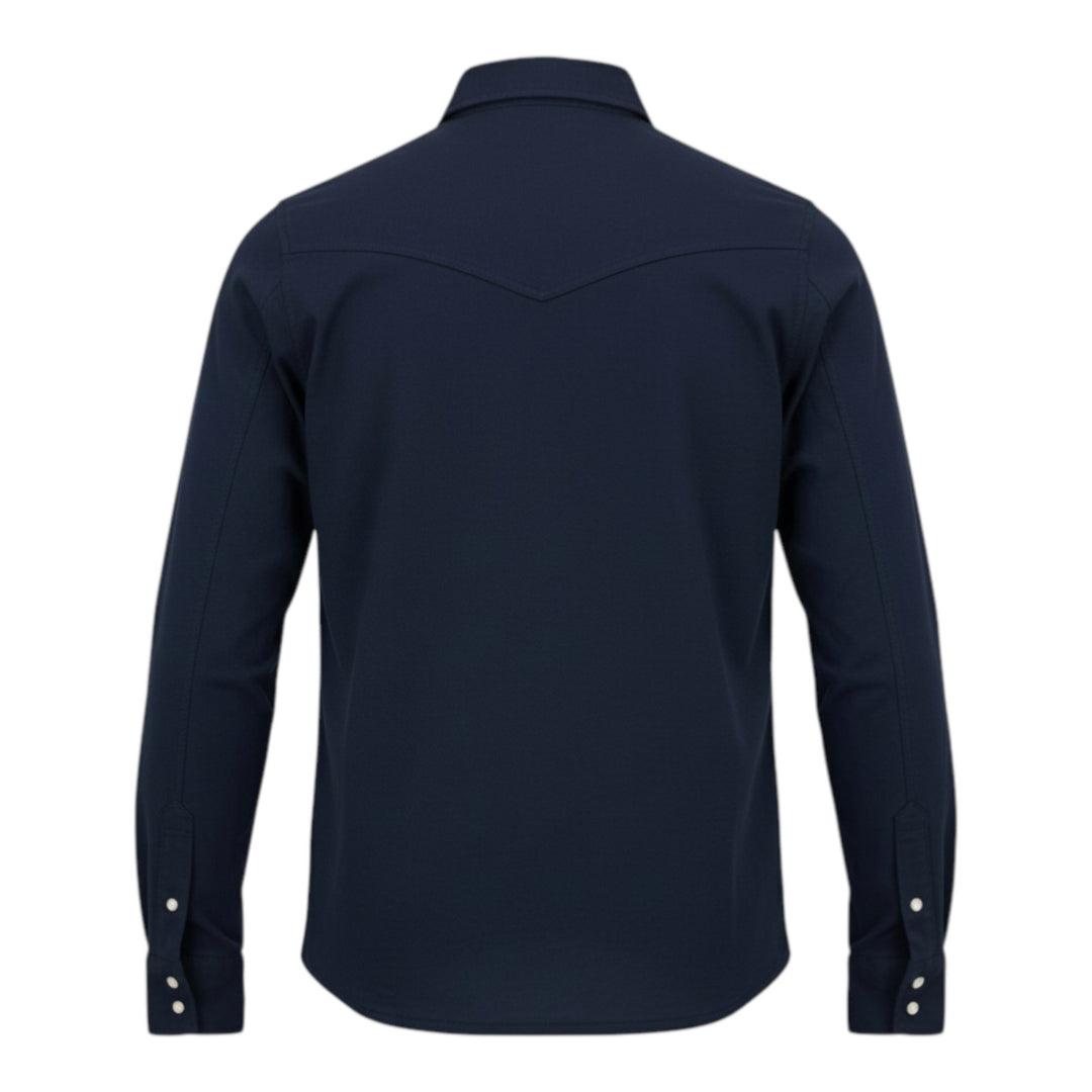 Camisa Western Manga Larga El Paso Flamé 180gr Navy