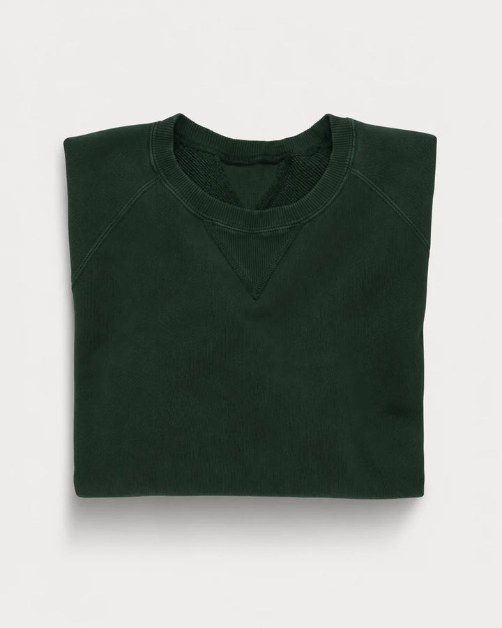Sudadera cuello redondo HARVARD en jersey de algodón pesado corte raglan BOTTLE