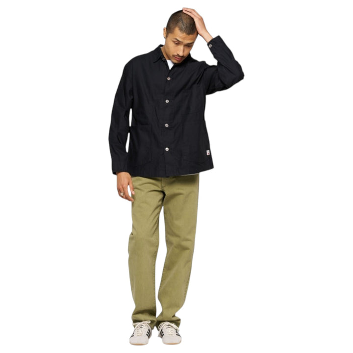Coverall Japan Military Cloth Back Satin Algodón Black