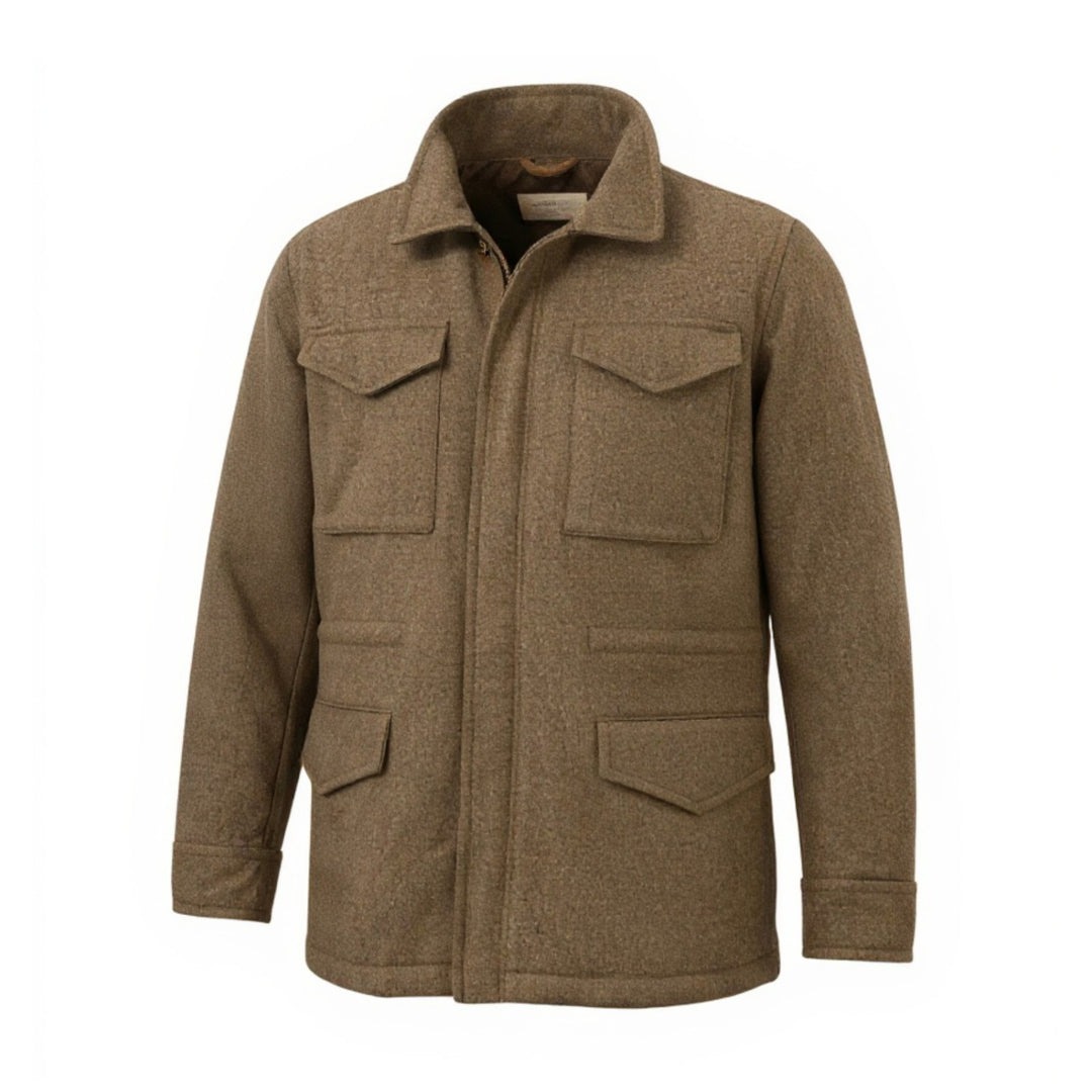 CHAQUETA DE CAMPO DE LANA MARRÓN