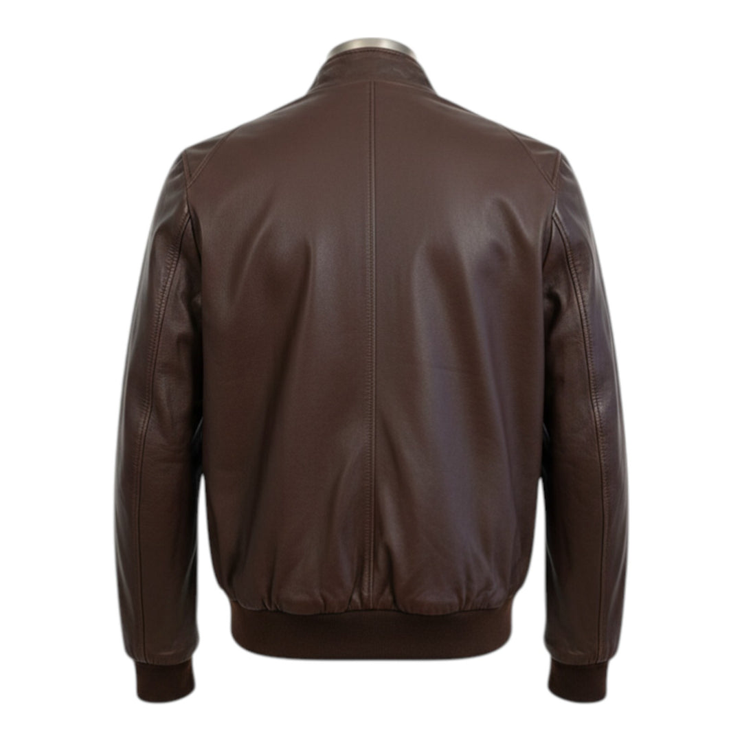 Chaqueta Modelo Baracuta Piel Auténtica Marrón