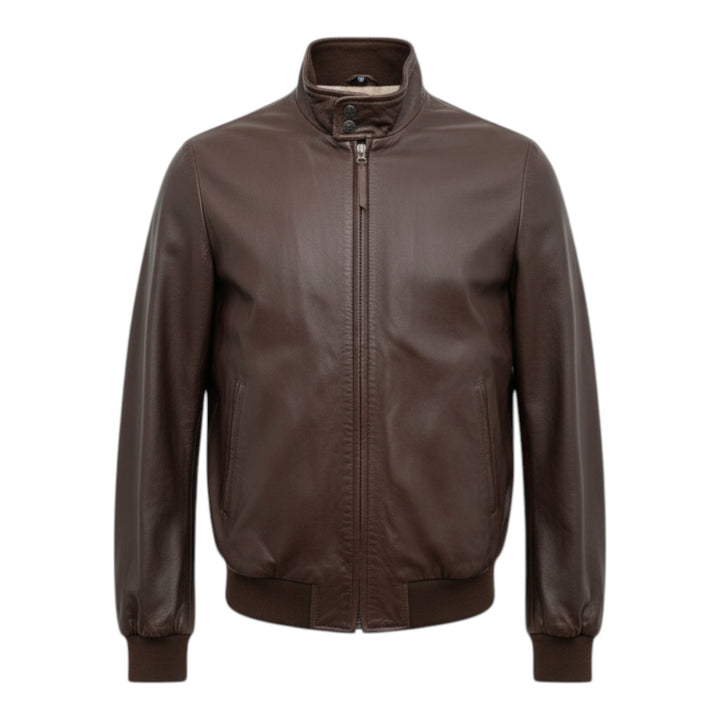 Chaqueta Modelo Baracuta Piel Auténtica Marrón