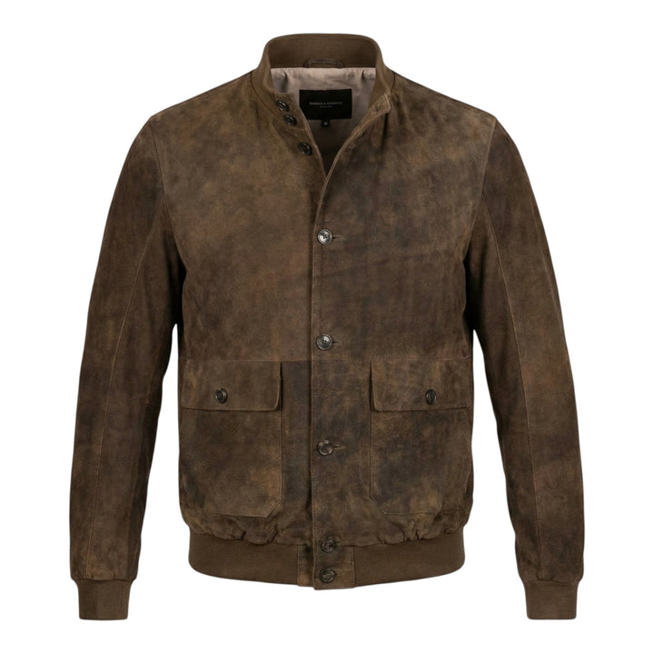 Chaqueta Modelo Valstar de Piel de Ante Tabaco