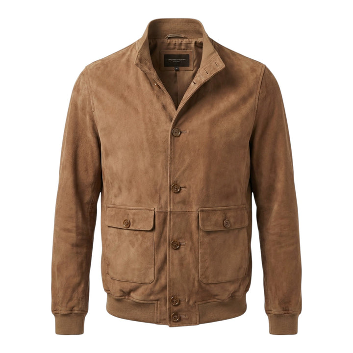 Chaqueta Modelo Valstar de Piel de Ante Perforada Arena