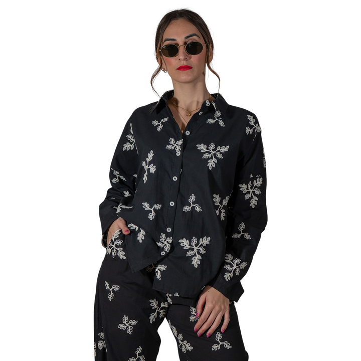 CAMISA HAJAR FANT. NEGRA