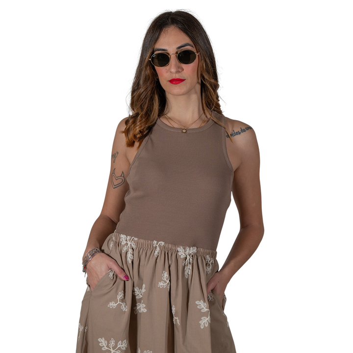 VESTIDO HAILEY FANT. NATURAL/CREMA