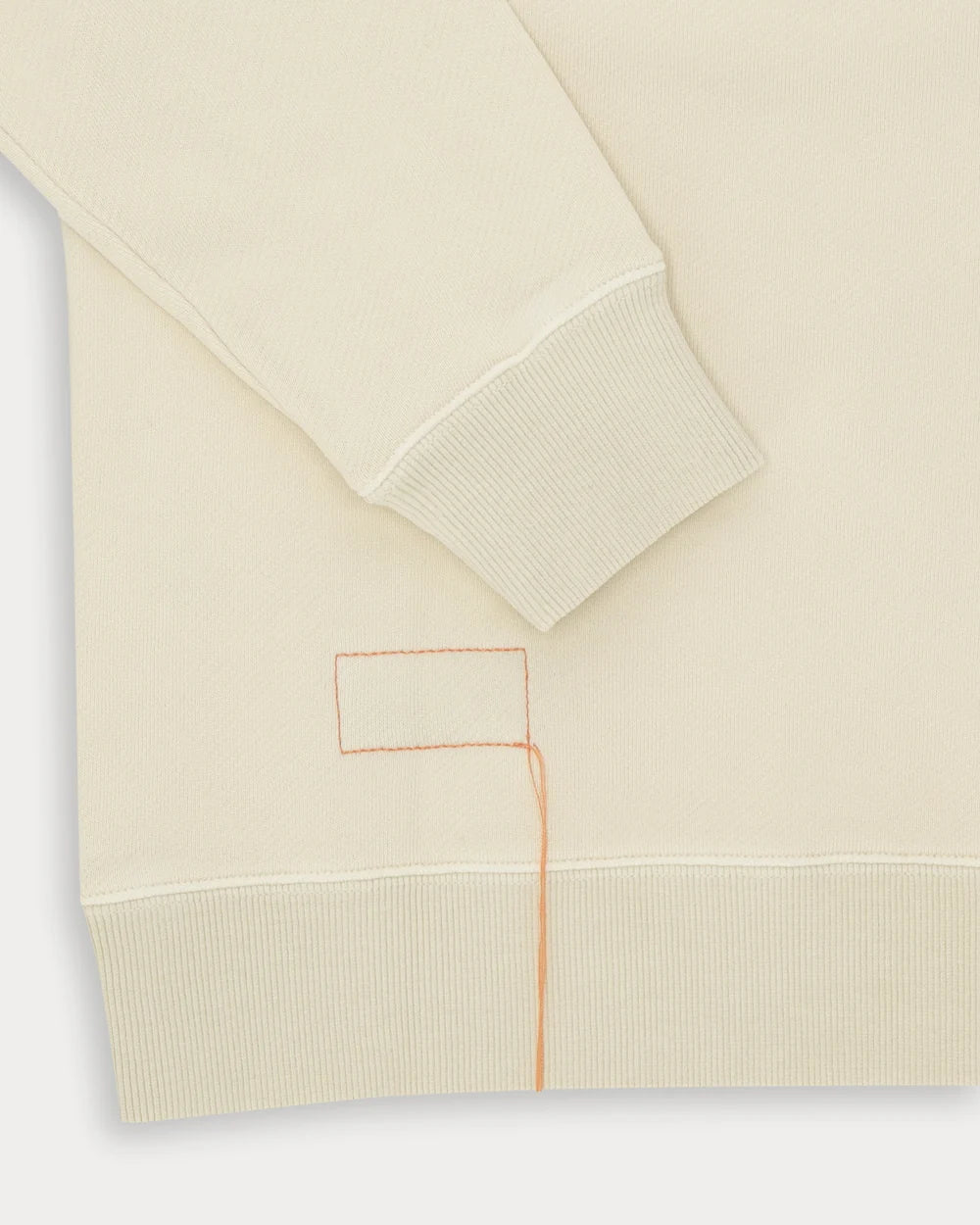 Sudadera HARVARD de cuello redondo en jersey felpado con corte raglán WHITE
