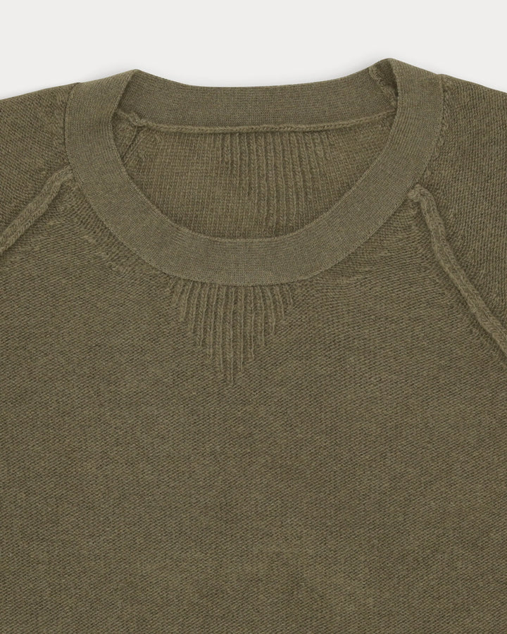 HARVARD JERSEY CUELLO REDONDO LANA MANGAS RAGLAN ARMY GREEN