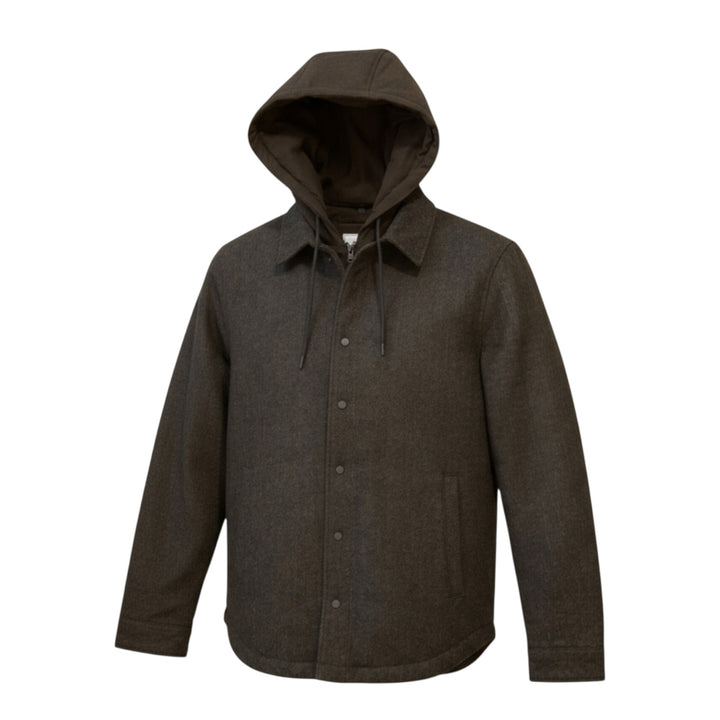 CHAQUETA DE HOMBRE CON CAPUCHA MARRÓN
