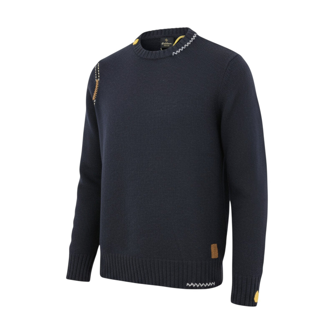 JERSEY DE LANA DE CUELLO REDONDO AZUL