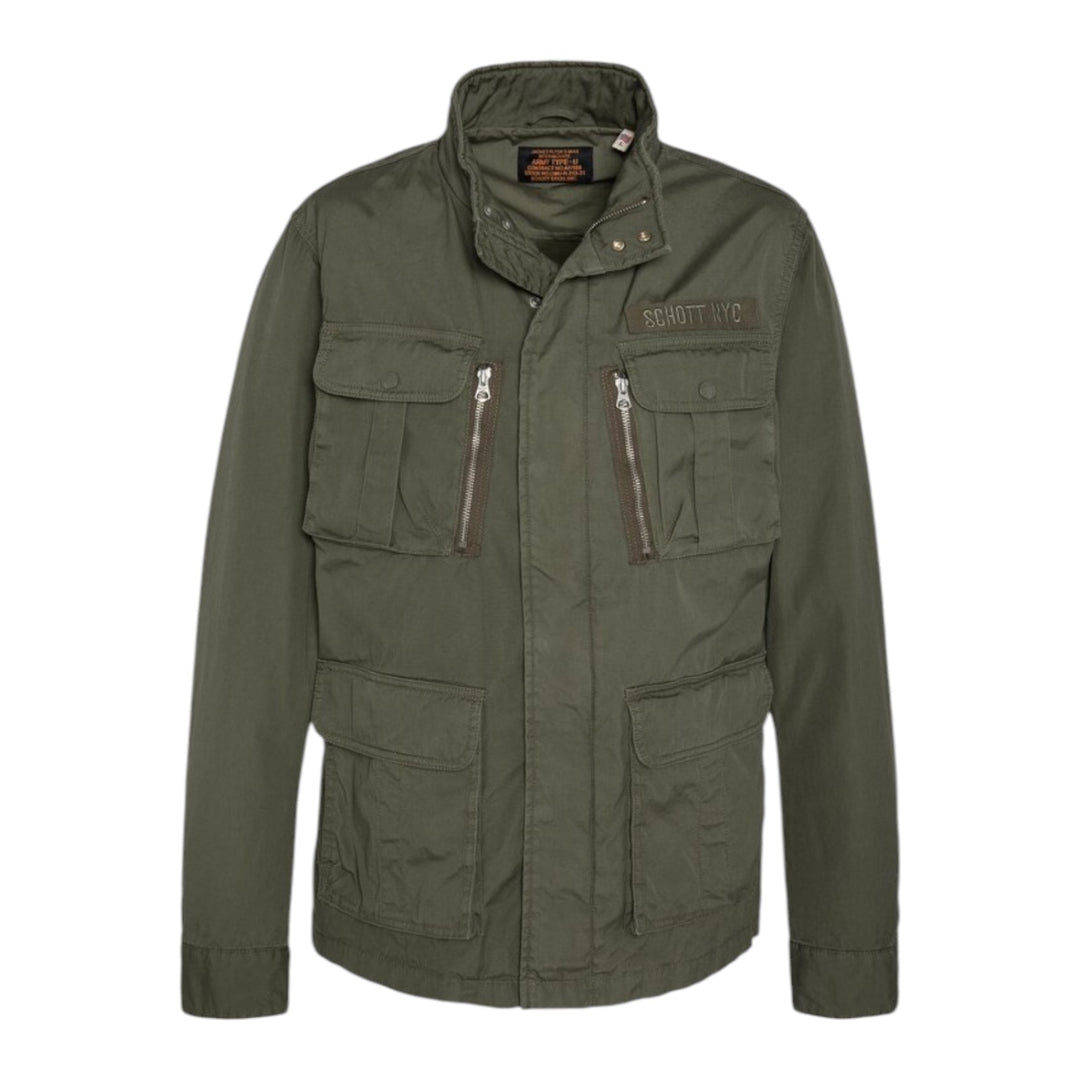 CHAQUETA MILITAR DE ALGODÓN VERDE