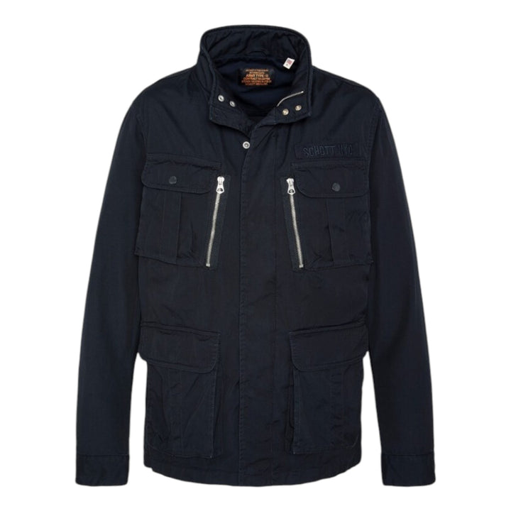 CHAQUETA MILITAR DE ALGODÓN AZUL MARINO