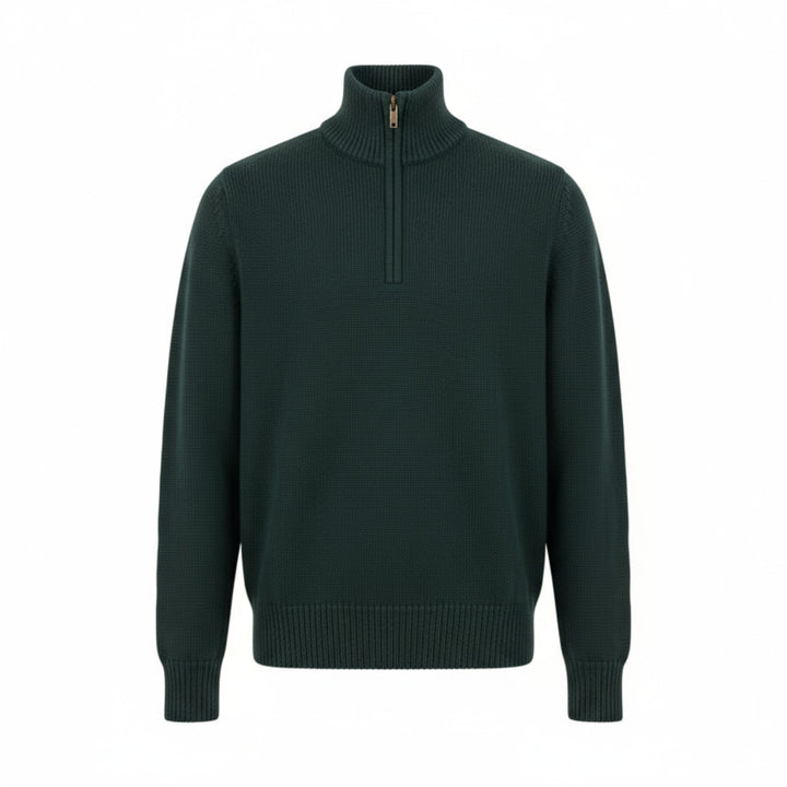 JERSEY CON CREMALLERA FINEZZA 5 LANA MERINOS VERDE