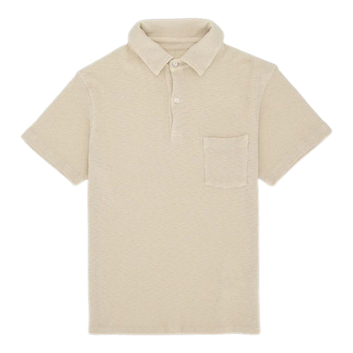 Missourim Polo en Jersey Waffle Manga Corta Beige