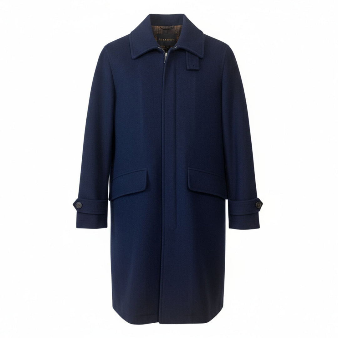 ABRIGO CON CREMALLERA AZUL