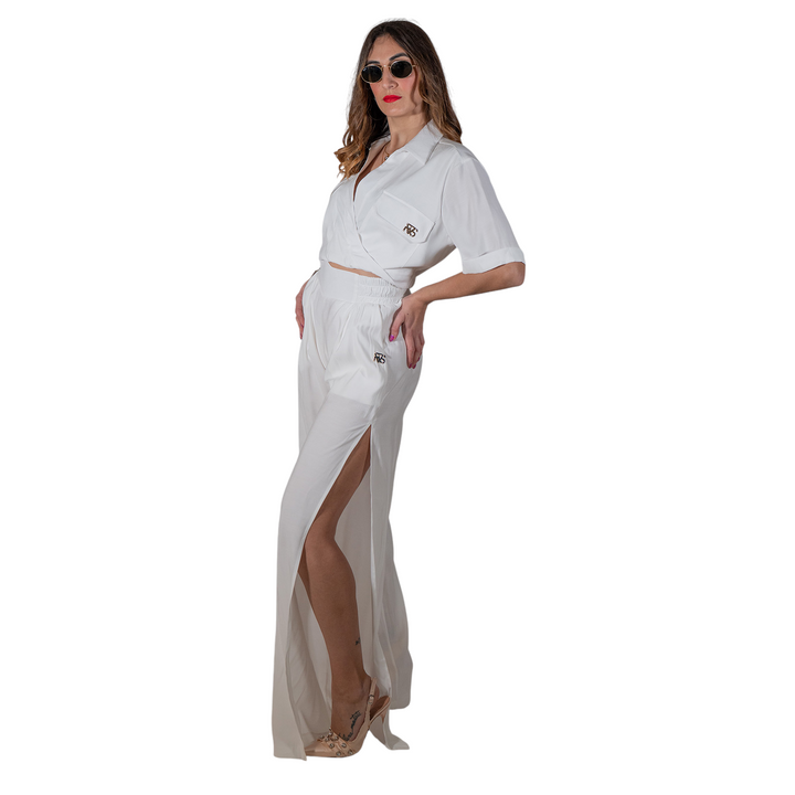 PANTALÓN PALAZZO BLANCO ROTO