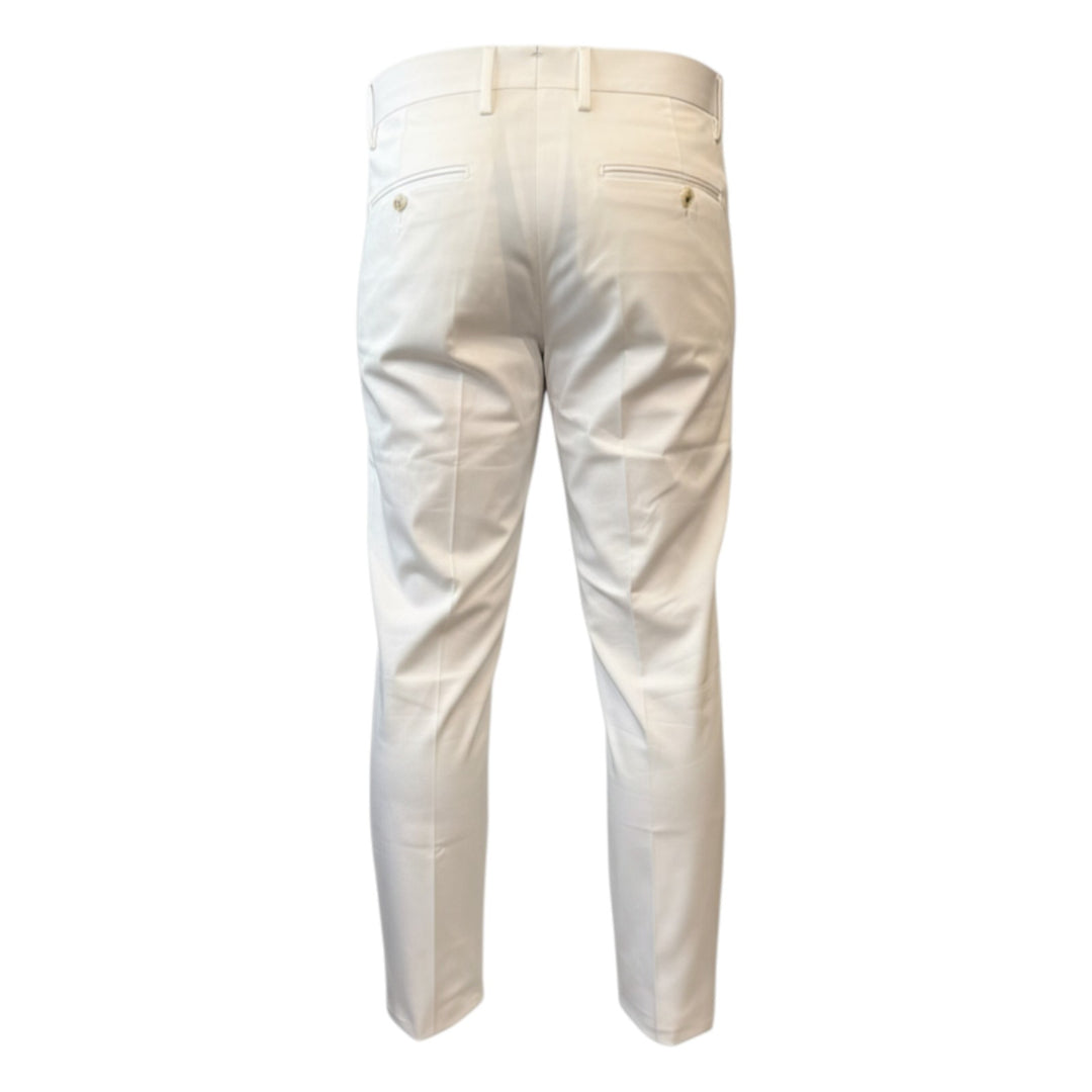 Pantalón bolsillos americanos slim corto Off White