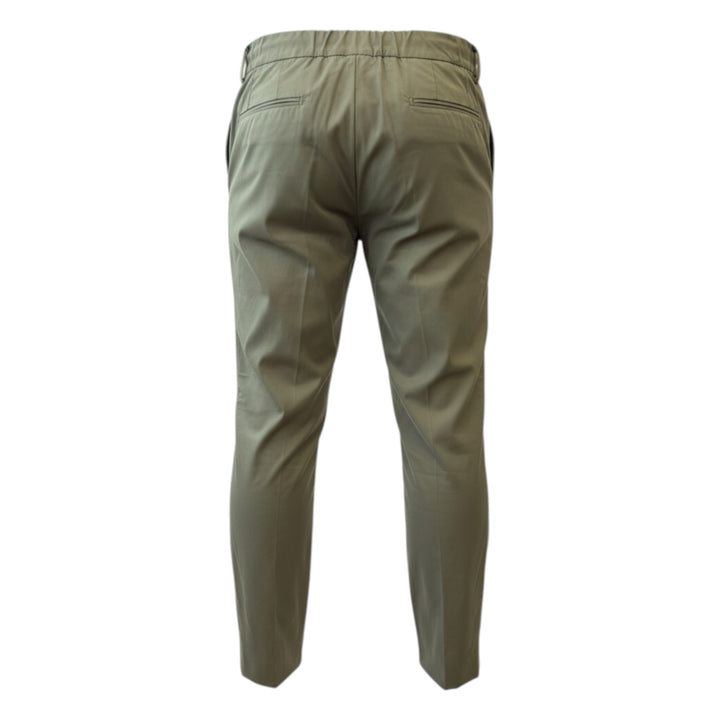 Pantalón Ultralight con Elástico y Pinzas Green Military