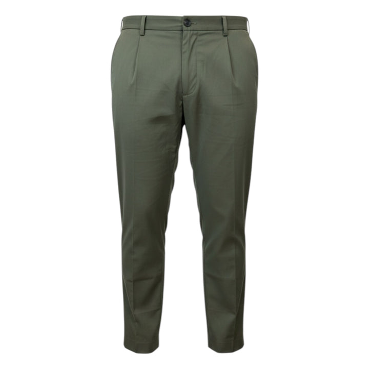 Pantalón Ultralight con Elástico y Pinzas Green Military