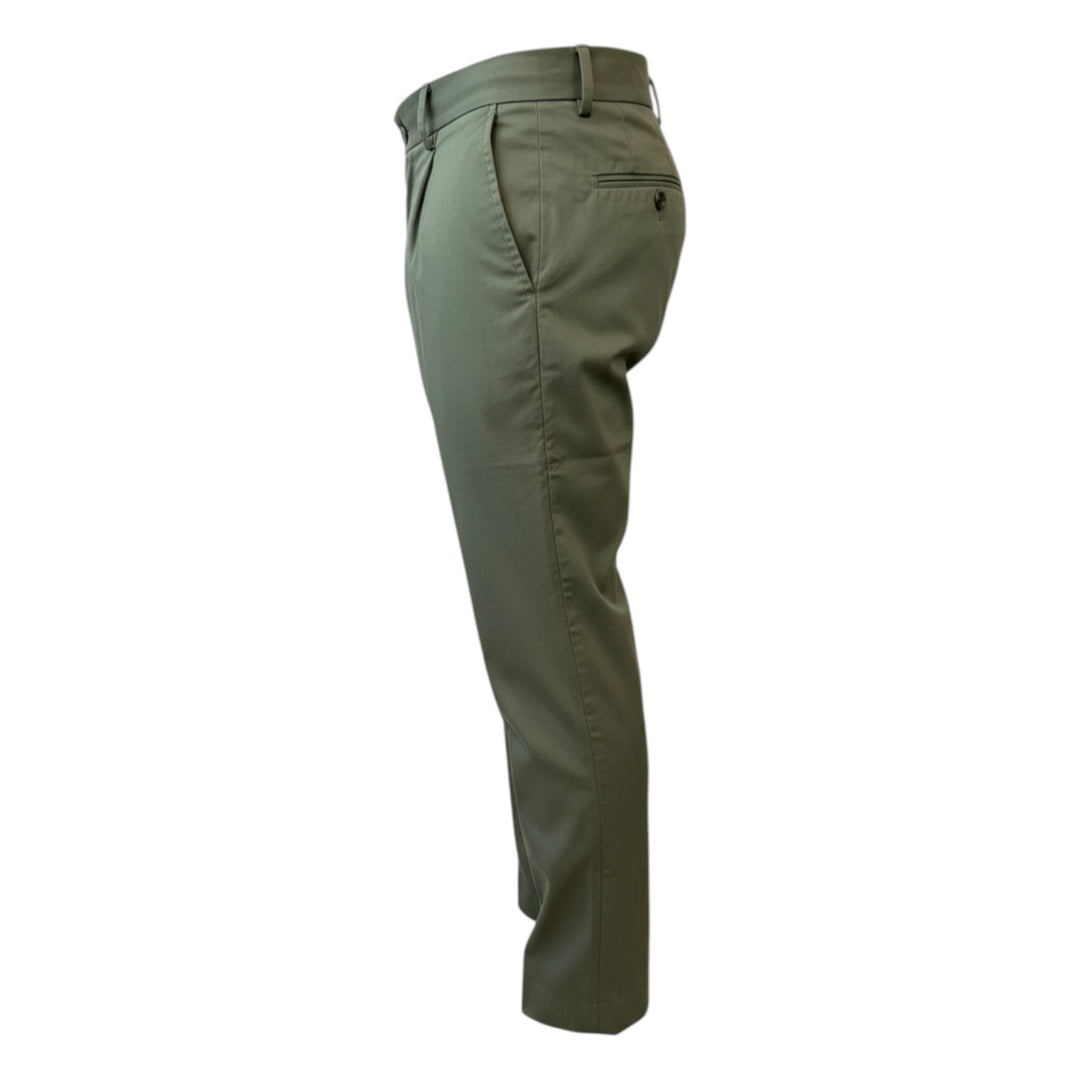 Pantalón Ultralight con Elástico y Pinzas Green Military