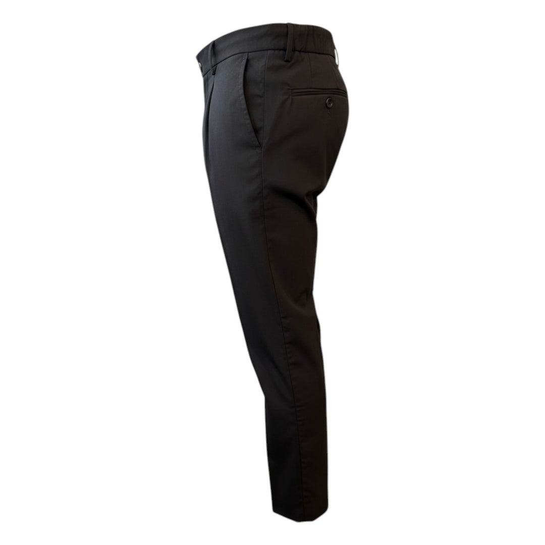 Pantalón con elástico y pinzas en Tasmania Black