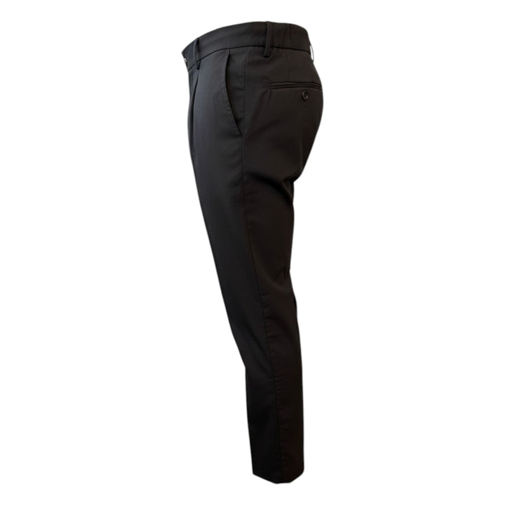 Pantalón con elástico y pinzas en Tasmania Black