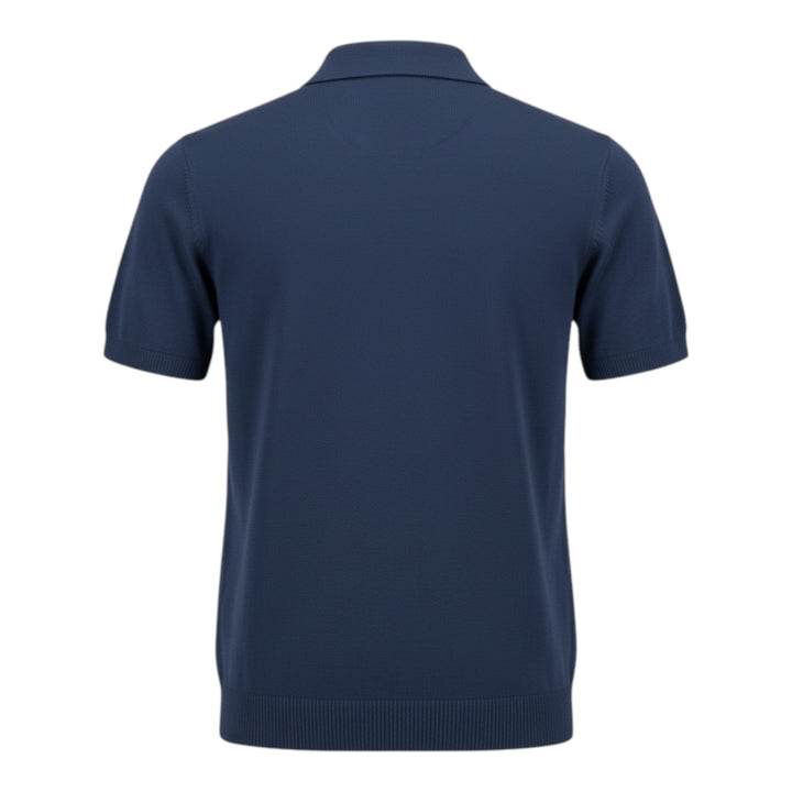 Polo Manga Corta Algodón Peinado Azul