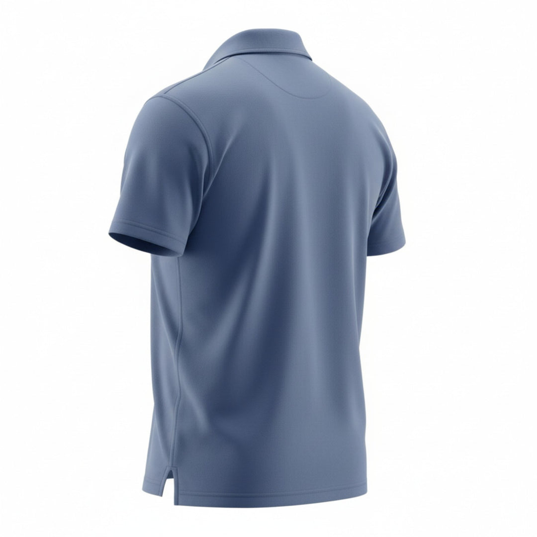 Polo Manga Corta Hamptons Sin Botones Jersey Celeste