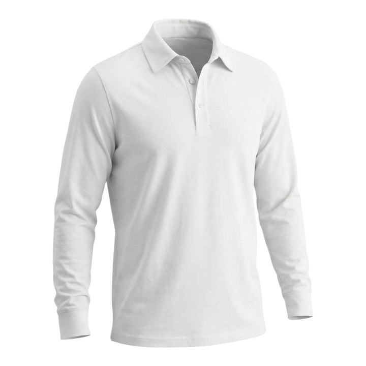 Polo Manga Larga York Jersey White