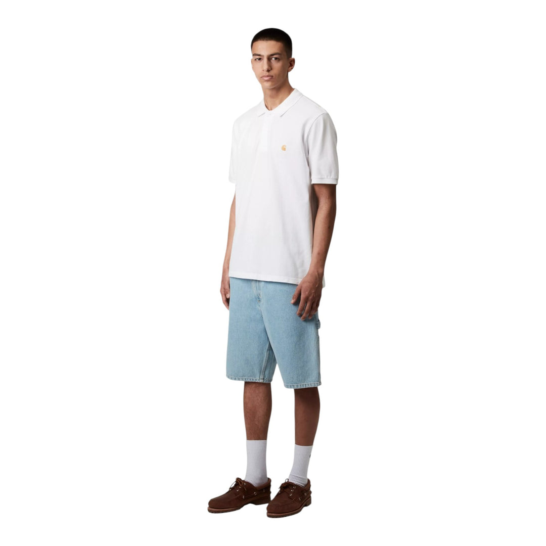 S/S Chase Polo de Piqué Blanco / Oro
