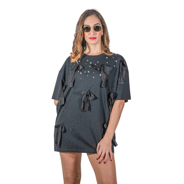 CINTA CON STRASS NEGRA