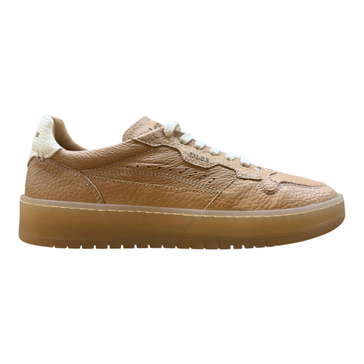 Sneakers Jannik en auténtica piel de ciervo Nogal-Blanco