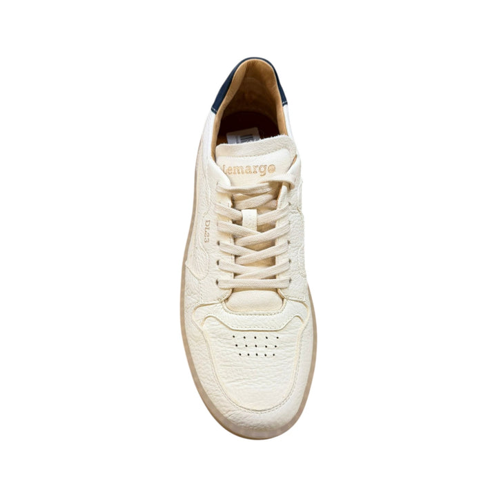 Sneakers Jannik en auténtica piel de ciervo Mantequilla-Azul