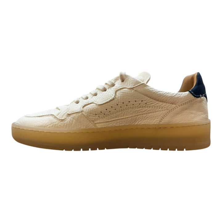 Sneakers Jannik en auténtica piel de ciervo Mantequilla-Azul